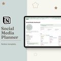 Notion Template Social Media planner with goal & traffic tracker. Digital content creator content planner and social media content calendar