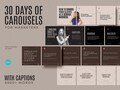 30 Days Of Marketing Carousels / Neutral Marketing Carousel Templates / Instagram Seamless Marketing Templates / Step by Step Instagram