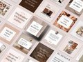 Soft Pink Coach Instagram Canva Template | Healers Therapist | Sales Marketing Engagement Social Media Template | The Peachy Brown