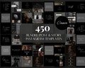 Luxury Instagram Templates Dark Social Media Engagement Templates Instagram Branding Canva Template Black Social Media Marketing Tools