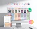 Social Media Planner Spreadsheet Google Digital Content Calendar Weekly Instagram Planner Monthly Content Planner Social Media Tracker