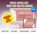 online course template, done for you course, plr canva, lead magnet course, social media course, marketing course, social media ads, creator