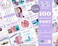 Purple Rainbow Instagram Post Templates Handmade Business Product Shop E-commerce Post Rainbow Pastel Blue Teal Colorful Social Media PR1