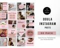 Doula Social Media Templates | INSTANT DOWNLOAD | Birth Worker | Baby Nurse Social Media | Postpartum Doula Post | Canva Templates