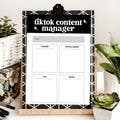 Customizable TikTok Content Manager Form Canva, Social Media Planning Template, Editable TikTok Marketing Organizer, Instant Download - NINA