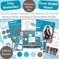Canva ULTIMATE Branding Kit - Logo Design - Font + Color Palette - Canva Marketing Template - Social Media Kit - Print Templates Over 175+
