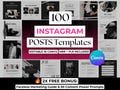 100 Black and White Instagram Post Templates with Master Resell Rights & Private Label Rights, Aesthetic Editable Canva Post Templates, DFY
