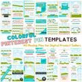 Pinterest Pin Canva Template Colorful Social Media Mockup Digital Product Marketing Bundle Etsy Shop Pinterest Promotion US Letter Printable