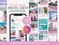 Travel Agent Social Media Template Bundle, Travel Agent Social Media, Travel Blogger Content, Travel Agency Marketing, NEW INSTAGRAM SIZE!