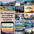 The Mountains Are Calling! Virtual Party Social Media Facebook Party Graphics Games & Interaction for Network Marketing Direct Sales Parties