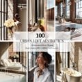 Urban Loft Interior Faceless Aesthetics Stock Photos Bundle, Chic Loft Interior Lifestyle, Aesthetics Interior MRR PLR, Digital Marketing