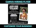 We Are Hiring Flyer DIY Canva Template, Editable Now Hiring Instagram Post, Social Media Templates for Business, Travel Agents Job Flyers