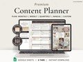 Simple Social Media Planner Spreadsheet Monthly Content Calendar Google Sheets Social Media Marketing Template for Content Creator