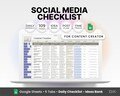 Checklist for Content Creator VA for Google Sheets Template Spreadsheet Social Media Checklist for Affiliate Marketing Virtual Assistant