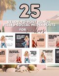 25 Funny Real Estate Social Media Templates | Realtor Marketing Canva Posts | Digital Download | Instagram & Facebook Realtor Content | Edit
