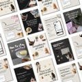 Trending Carousel Templates with Cut-Outs Aesthetic Social Media Templates for Faceless Creators & Etsy Sellers, Carousel sets Instagram PLR