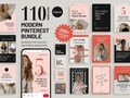 Pinterest Canva Templates: Social Media Marketing for Coaches (Digital Download) PG01