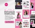 Pink Instagram Templates for Social Media Managers Editable Canva Template Digital Marketing Coaches Creators Brands Portrait IG Viral Posts
