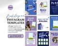 Bookstagram Canva Templates Purple Blue Editable Bookish Templates Viral Book Review Instagram Posts Bookish IG Post Booksta Social Media
