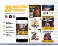 Basketball Social Media Template Bundle Editable in Canva Game Day Posts Player Spotlight Match Schedule Designs for Teams and Athletes