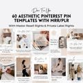 Pinterest Pins Digital Products. Customizable Canva Templates for Marketing with PLR MRR.