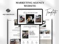 Marketing Agency Squarespace Website Template, Social Media Website Portfolio, Creative Bussines, SEO