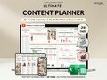 Content Planner Social Media Calendar Spreadsheet Monthly Content Tracker Social Media Posting Instagram TikTok Google Sheets Excel Template