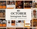 October Real Estate Instagram Posts, Autumn Real Estate Instagram Post, Canva, Fall Realtor Social Media Templates, Fall Realtor Marketing