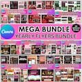 12 Monthly Flyer Mega Bundle, Yearly Flyers Template, 12 Month Booking Flyer, Canva Editable Template Flyer, Beauty Flyer Digital Download