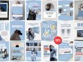 Blue templates, Bold template, Instagram template, Instagram templates canva, Social media templates, Coach instagram template, Mrr canva