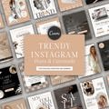 Instagram Canva Template Coaching  Business IG Carousel Posts Social media templates Instagram posts Neutral Beige Minimalist Instagram