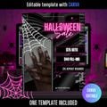 Pink Halloween Flyer Template, Editable Beauty Sale Flyer, Canva Social Media Post, Lash Nail Hair MUA Promo Flyer, Halloween Marketing
