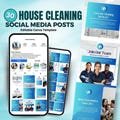 Cleaning Business Social Media Marketing Digital Content Creation Kit Instagram Post Facebook Template