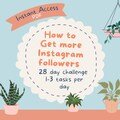 Content Creation for Instagram Followers - 28 Days To Grow on Instagram - Social Media Content Planner