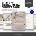 ChatGPT Social Media Prompts | Small Business Caption Pack | 30+ Editable Canva Prompts | Digital Download