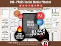300 Page Social Media Planner Bundle: Editable Canva Templates, Printable Content Calendar Kit, PLR Resell Rights, Social Media Marketing